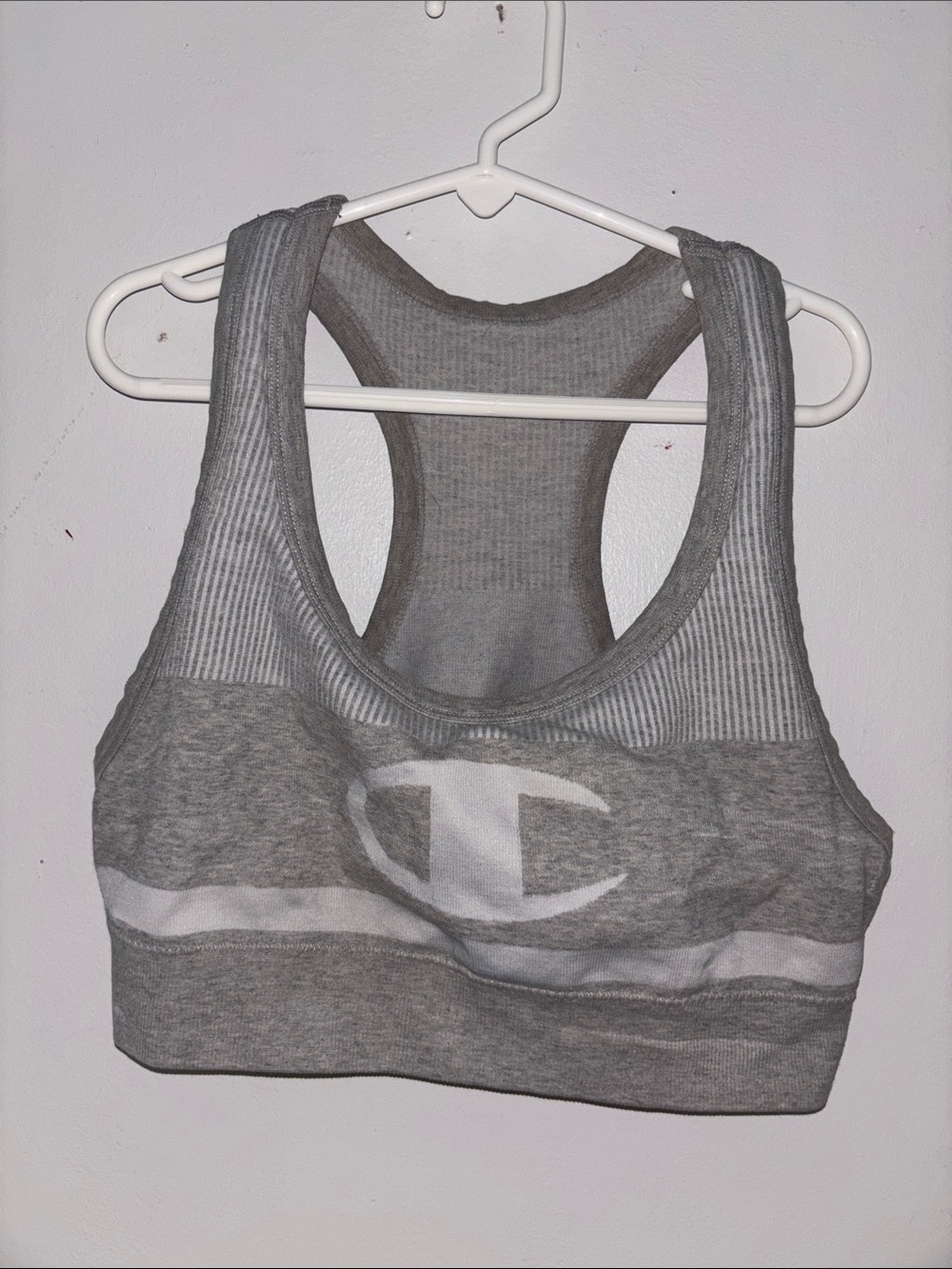Champion Gray Seamless Racerback Sports Bra Top